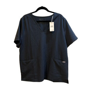 Figs Casma Three Pocket Top Size 2XL in Blue